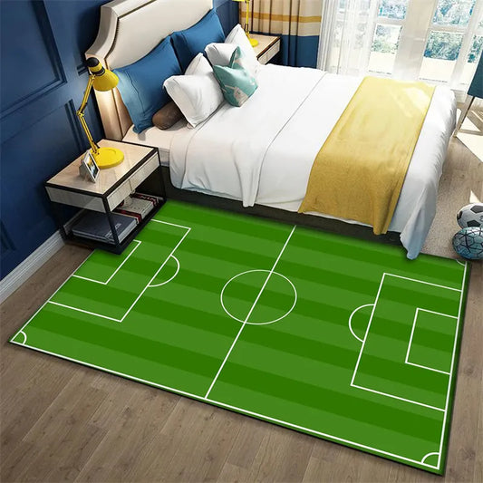 Cartoon Football Field Carpet