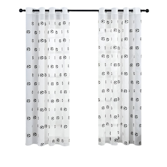 Cartoon Football Embroidery Curtains