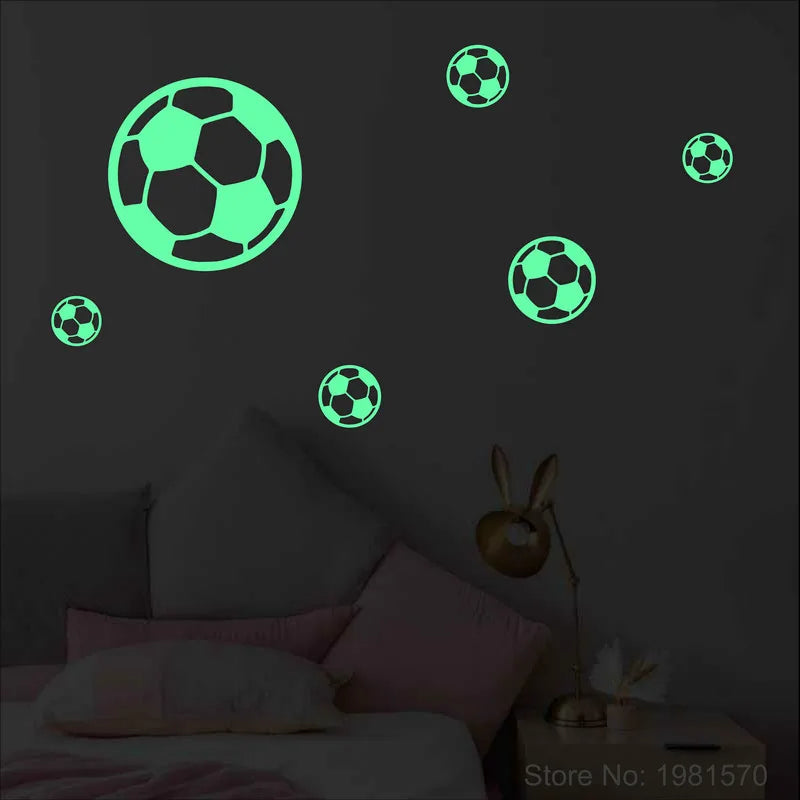 Glow in the Dark Soccer Stickers