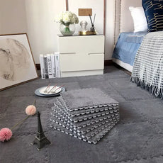 30 by 30cm Plush Puzzle Piece Rugs