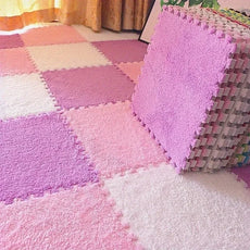 30 by 30cm Plush Puzzle Piece Rugs