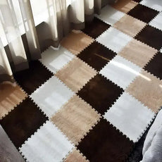 30 by 30cm Plush Puzzle Piece Rugs
