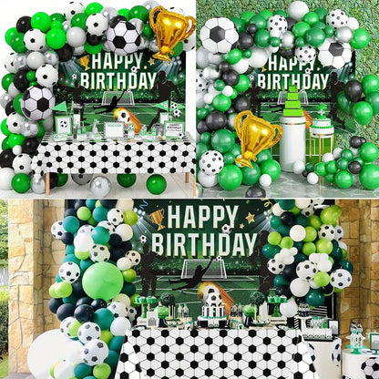 123PCS Football Themed Balloon Arch Set