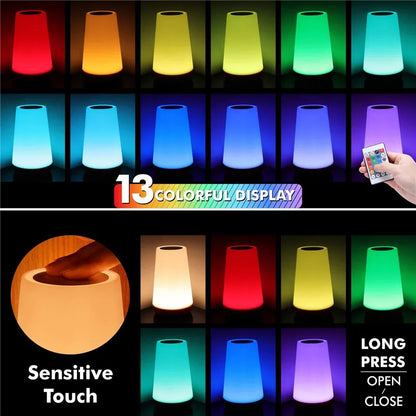 Color Changing Night Light with Remote Control & Touch