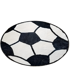 Soft Round Football/Soccer Floor Rug