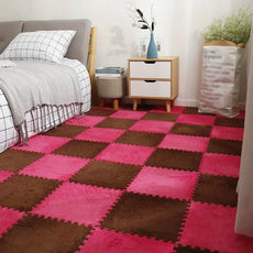 30 by 30cm Plush Puzzle Piece Rugs