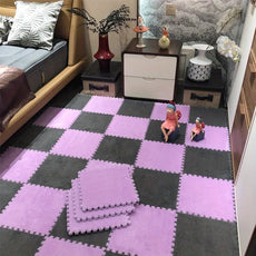 30 by 30cm Plush Puzzle Piece Rugs