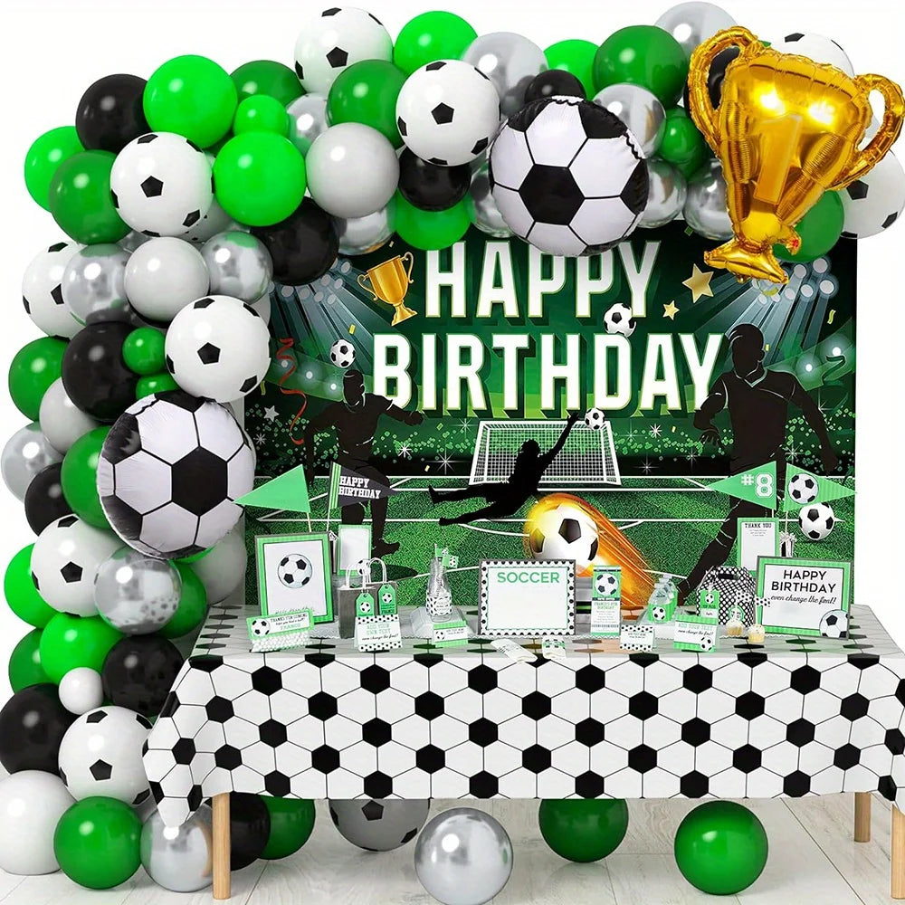 123PCS Football Themed Balloon Arch Set