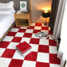 30 by 30cm Plush Puzzle Piece Rugs