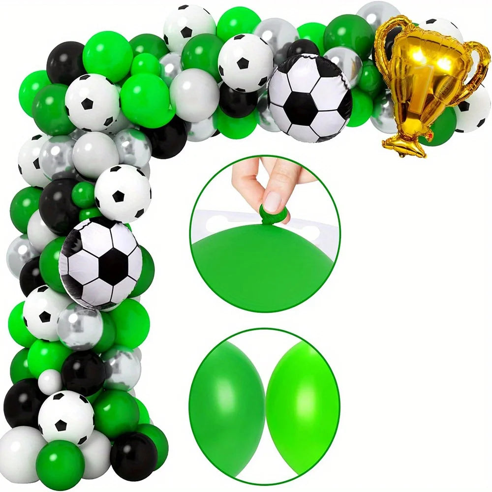 123PCS Football Themed Balloon Arch Set