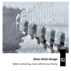 30 by 30cm Plush Puzzle Piece Rugs