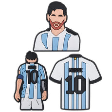 10pcs Messi Croc Jibbitz