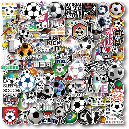 50-100 pcs Soccer Stickers Pack