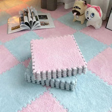 30 by 30cm Plush Puzzle Piece Rugs