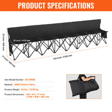 VEVOR 6/8Seat Foldable Sideline Bench