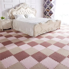 30 by 30cm Plush Puzzle Piece Rugs