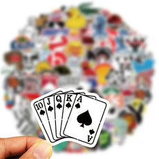 50-100PCS Fashion Cool Brand Logo Stickers