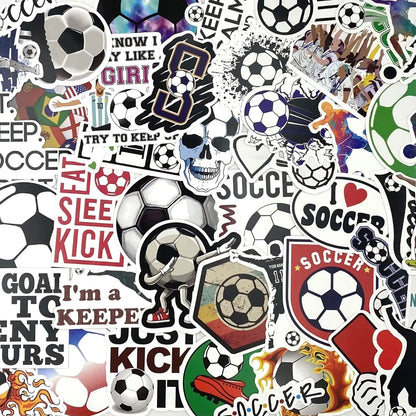 50-100 pcs Soccer Stickers Pack