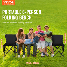 VEVOR 6/8Seat Foldable Sideline Bench