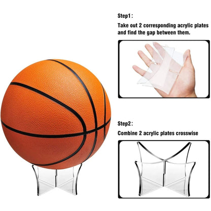 Acrylic Round Ball Holder – Display Stand for Sports Balls