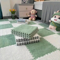 30 by 30cm Plush Puzzle Piece Rugs