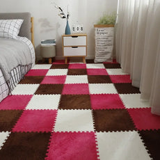 30 by 30cm Plush Puzzle Piece Rugs