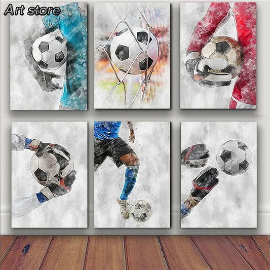 Football Soccer Poster Canvas - No Frame