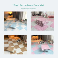 30 by 30cm Plush Puzzle Piece Rugs