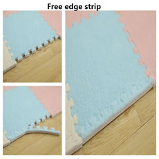 30 by 30cm Plush Puzzle Piece Rugs