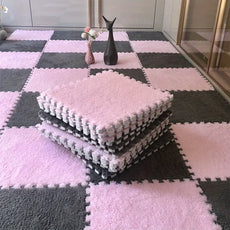 30 by 30cm Plush Puzzle Piece Rugs