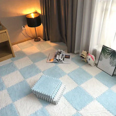 30 by 30cm Plush Puzzle Piece Rugs