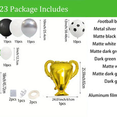 123PCS Football Themed Balloon Arch Set