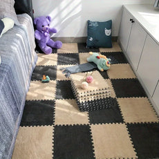 30 by 30cm Plush Puzzle Piece Rugs