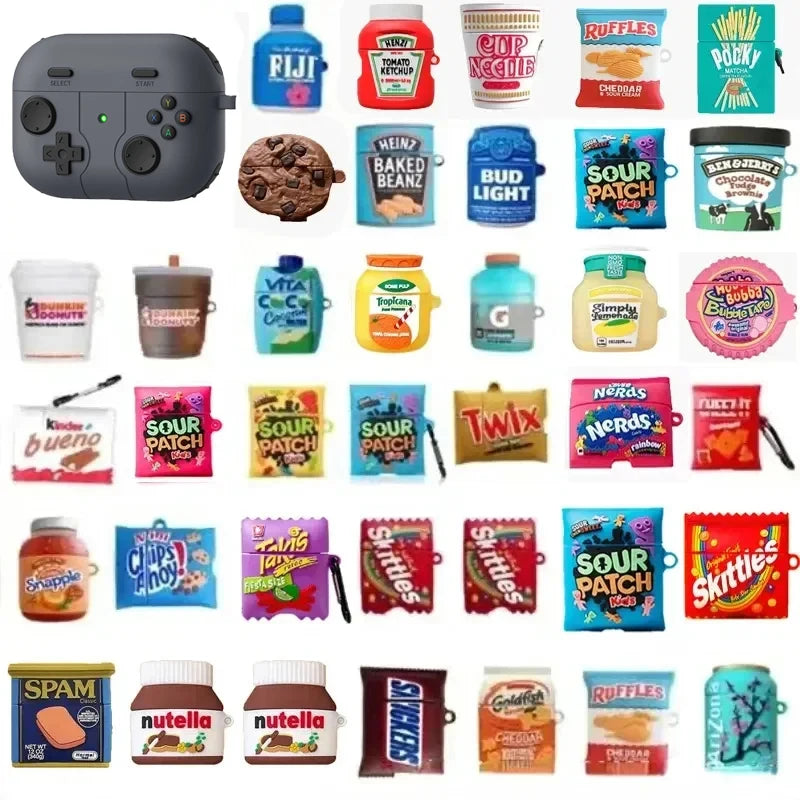 Cartoon Food and Drink Airpod Case