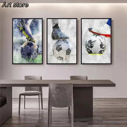 Football Soccer Poster Canvas - No Frame