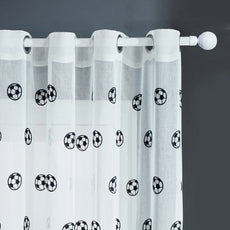 Cartoon Football Embroidery Curtains
