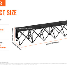 VEVOR 6/8Seat Foldable Sideline Bench