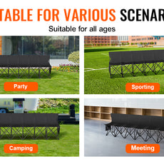 VEVOR 6/8Seat Foldable Sideline Bench